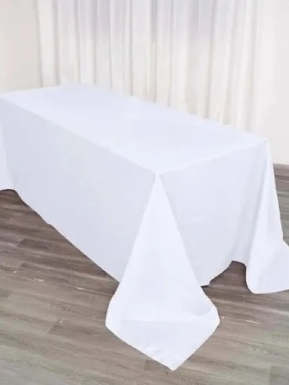 White Tablecloth for Dining Tables - Classic Solid White 148x88